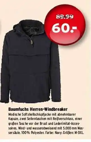 Raiffeisen Markt Baumfuchs Herren-windbreaker Angebot