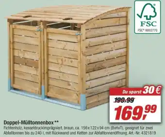 toom Baumarkt Doppel Mülltonnenbox Angebot