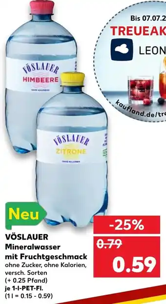 Kaufland Vöslauer Mineralwasser mit Fruchtgeschmack 1L Angebot