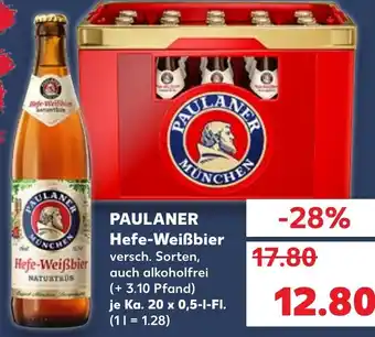 Kaufland Paulaner Hefe Weißbier 20 x 0,5 L Angebot