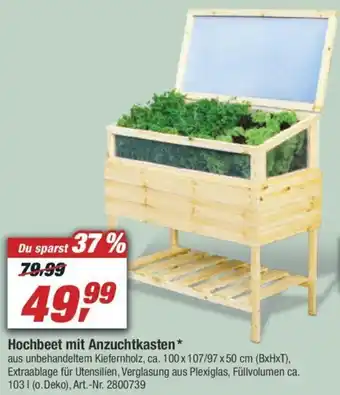toom Baumarkt Hochbeet mit Anzuchtkasten Angebot