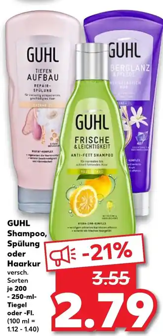 Kaufland Guhl Shampoo, Spülung oder Haarkur 200-250ml Angebot