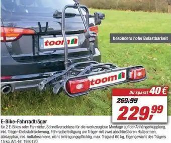 toom Baumarkt E Bike Fahrradträger Angebot