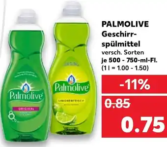 Kaufland Palmolive Geschirrspülmittel 750/500 ml Angebot