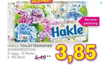 KODi Hakle Toilettenpapier Sonderedition 16 Roll Angebot