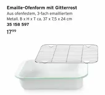 Tchibo Emaille-Ofenform mit Gitterrost Angebot