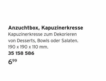 Tchibo Anzuchtbox, Kapuzinerkresse Angebot