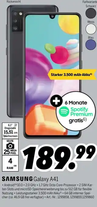 MEDIMAX Samsung Galaxy A41 Angebot