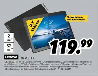 MEDIMAX Lenovo Tab M10 HD Angebot