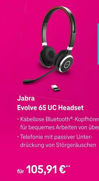 Telekom Shop Jabra evolve 65 uc headset Angebot