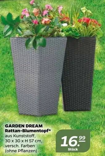 NETTO Garden Dream Rattan Blumentopf Angebot