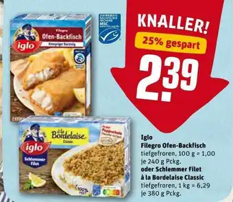 REWE Kaufpark Iglo Filegro Ofen Backfisch Oder Schlemmer Filet Angebot