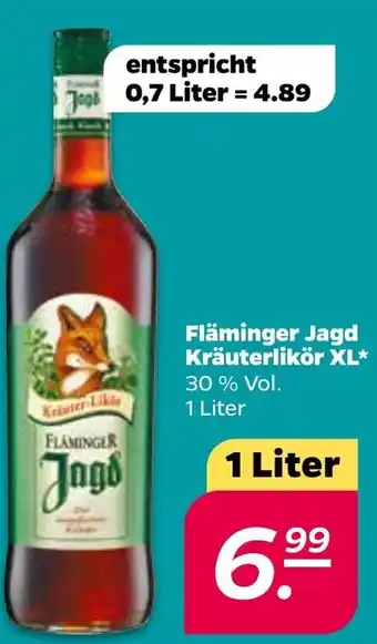 NETTO Fläminger Jagd Kräuterlikör XL 1L Angebot