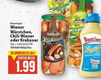 E Reichelt Bauerngut Wiener Würstchenn Chili-wiener Oder Krakauer Angebot