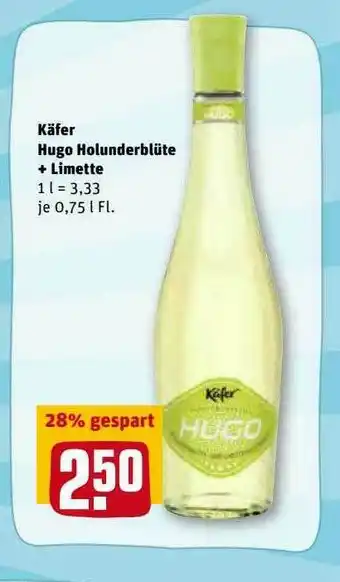 REWE Kaufpark Käfer Hugo Holunderblüte, Limette Angebot