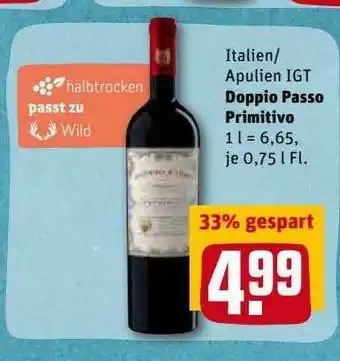 REWE Kaufpark Doppio Passo Primitivo Angebot