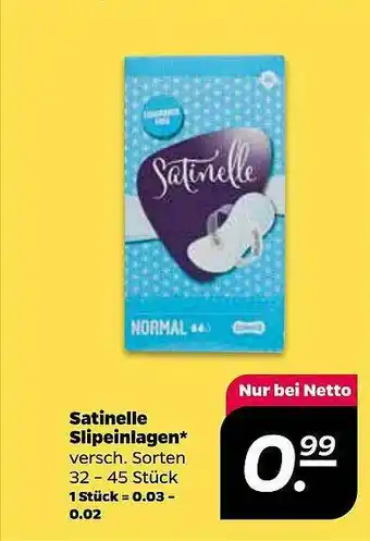 NETTO Satinelle Slipeinlagen Angebot