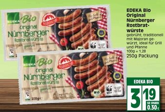 Edeka Edeka Bio Original Nürnberger Rostbratwürste Angebot