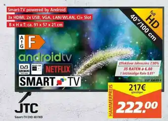 Marktkauf Jtc Smart-tv Evo 40 Fhd Angebot