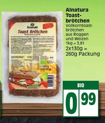 Edeka Alnatura Toastbrötchen Angebot