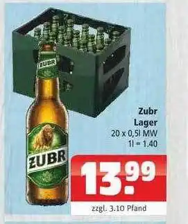 Getränkehaus Zubr Lager 20x0,5L Angebot