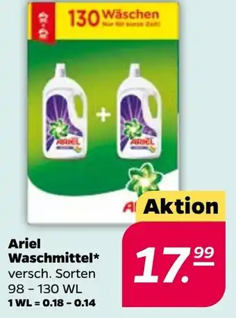 NETTO Ariel Waschmittel 98-130 WL Angebot