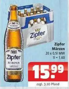 Getränkehaus Zipfer Märzen 20x0,5L Angebot