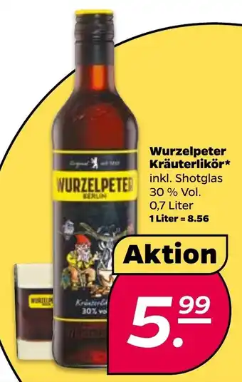 NETTO Wurzelpeter Kräuterlikör 0,7L Angebot