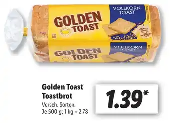 Lidl Golden Toast Toastbrot 500g Angebot