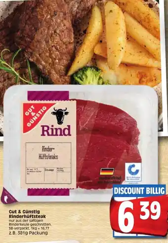 Edeka Gut & Günstig Rinderhüftsteak Angebot