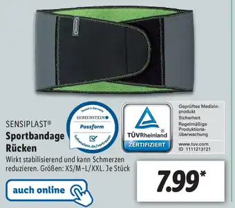 Lidl Sensiplast Sportbandage Rücken Angebot