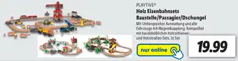 Lidl Playtive Holz Eisenbahnsets Baustelle/Passagier/Dschungel Angebot