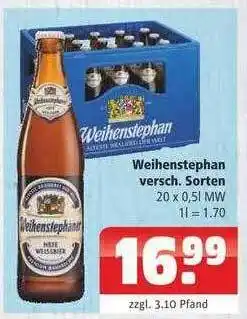 Getränkehaus Weihenstephan 20x0,5L Angebot