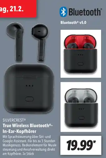 Lidl Silvercrest True Wireless Bluetooth In Ear Kopfhörer Angebot