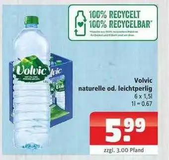 Getränkehaus Volvic Naturelle Oder Leichtperlig 6x1,5L Angebot