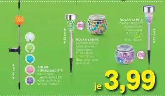 KODi Solar-kugelleuchte Oder Solar Lampe Mosaik-optik Oder Crash Mosaik Angebot