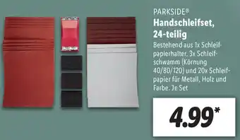 Lidl Parkside Handschleifset, 24 teilig Angebot