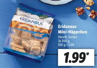 Lidl Eridanous Mini Häppchen 200g Angebot