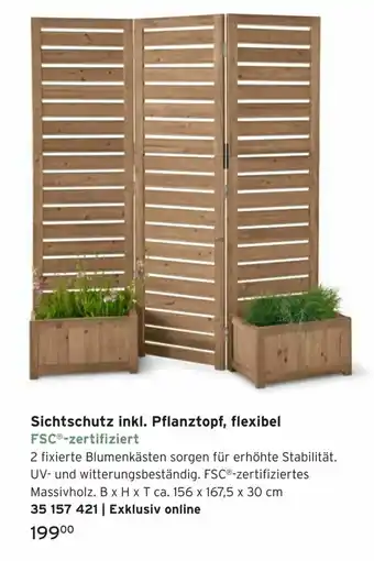 Tchibo Sichtschutz inkl. Pflanztopf, flexibel Angebot