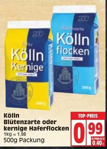 Edeka Kölln Blütenzarte oder kernige Haferflocken Angebot