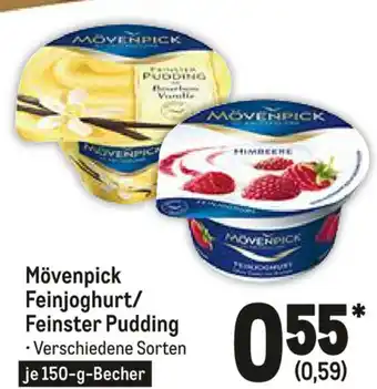 METRO Mövenpick Feinjoghurt oder Feinster Pudding 150g Becher Angebot