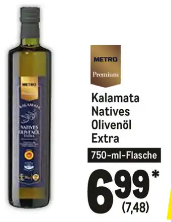 METRO Metro Premium Kalamata Natives Olivenöl Extra 750ml Angebot