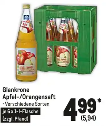 METRO Glankrone Apfel/Orangensaft 6x1L Angebot