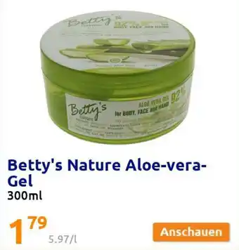 Action Betty's Nature Aloe-Vera-Gel 300ml Angebot