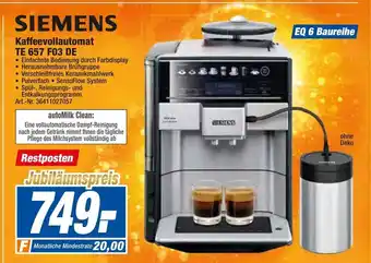 expert Techno Land Siemens Kaffeevollautomat | TE 657 F03 DE Angebot