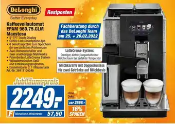 expert Techno Land DeLonghi Kaffeevollautomat Maestosa | EPAM 960.75.GLM Angebot