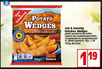 Elli Markt Gut & Günstig Potatoe Wedges 750g Beutel Angebot