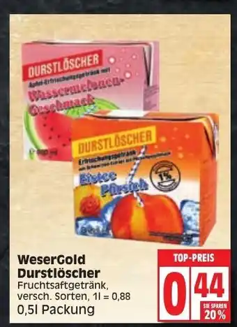Edeka WeserGold Durstlöscher Angebot