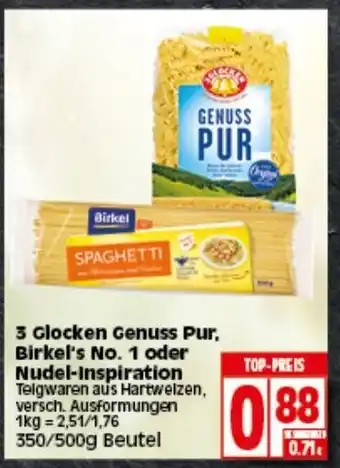 Elli Markt 3 Glocken Genuss Pur, Birkel's No.1 oder Nudel Inspiration 350/500g Beutel Angebot