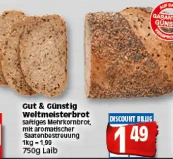 Elli Markt Gut & Günstig Weltmeisterbrot 750g Angebot